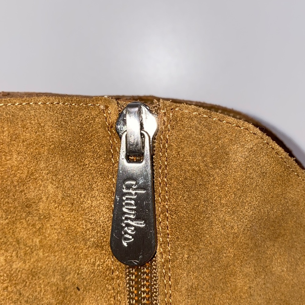 Charles by Charles David Boulder Suede Leather Fringe Boots - Picture 6 of 16